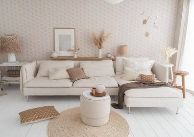 Ecksofa L Form Couch Wohnlandschaft Garnitur Design Modernes Sofa Holz Weiß