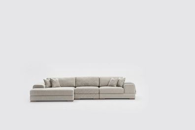 Ecksofa L Form Wohnlandschaft Luxus Grau Sofa Couch Modern Möbel