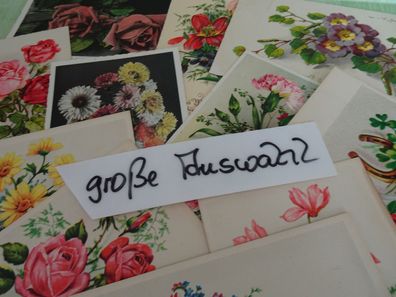 alte Postkarten AK Kleinformat KF Import Blumen wie gemalt