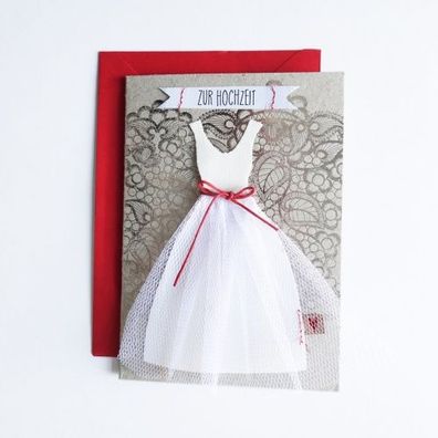 Hochzeitskleid Karte "Spitze"