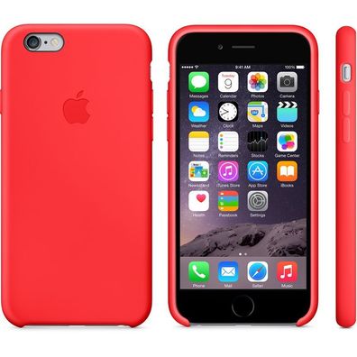 Original Apple iPhone 6 / 6S Silikon Case MGQH2ZM/ A (Product) Red Neu OVP
