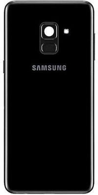 Original Samsung Galaxy A8 2018 A530F Akkudeckel Schwarz + Sensor Akzeptabel