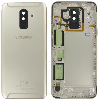 Original Samsung Galaxy A6 Plus A605 Akkudeckel Backcover Gold Akzeptabel