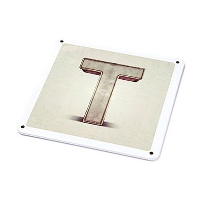 Metallschild - "T"