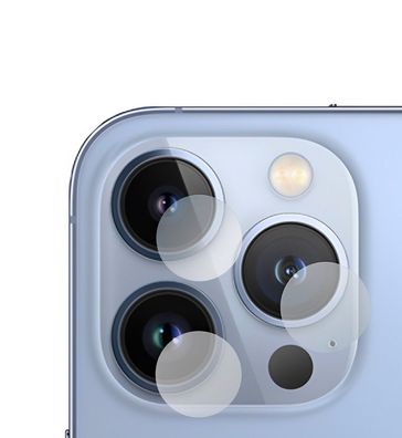 9H Kamera Linsen Schutz Kameraglas Vollschutz für Apple iPhone 13 Pro / 13 Pro Max