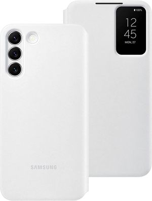 Original Samsung Smart Clear View Cover EF-ZS906 für Galaxy S22+ Plus White