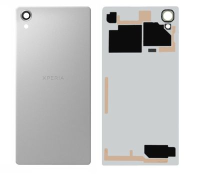 Original Sony Xperia X F5121 Akkudeckel Backcover Silber Silver Sehr Gut