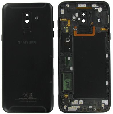 Original Samsung Galaxy A6 Plus A605 Akkudeckel Backcover Hinten Black Akzeptabel