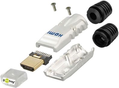 HDMI Stecker Selbstmontage Lötversion Goldkontakte Metallausführung NEU & OVP