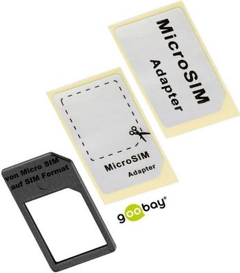 SIM-Kartenadapter mit verstärkten Rahmen von Micro SIM auf SIM Format v. goobay®