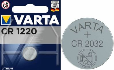 Knopfzelle Lithium CR 1220 CR 2032 von VARTA