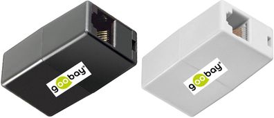 Verbinder RJ45 für DSL Netzwerk ISDN Kabel Adapter 2x Buchse Goldkontakte