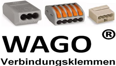 10x WAGO ® Klemmen verschiedene Ausführungen von 0,8 bis 4,0mm²