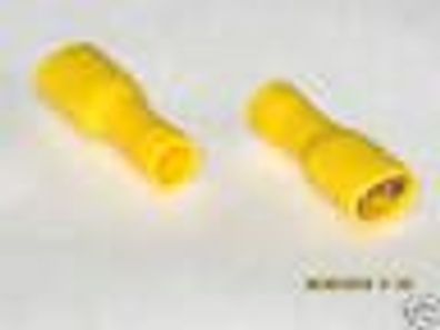 10x Kabelschuhe gelb 4,0-6,0mm² Hülse 6,4 vollisoliert