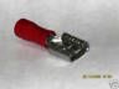 10x Kabelschuhe rot 0,5-1,5mm² Flachhülse 6,4 NEU & OVP