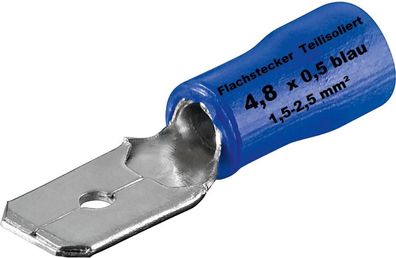 Kabelschuhe blau 1,5-2,5mm² Flachstecker 4,8 mm Quetschkabelschuhe Flachform NEU