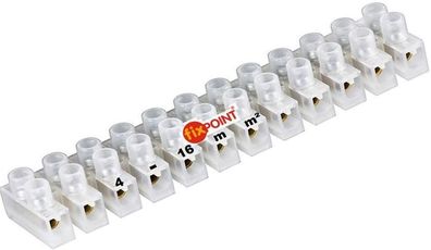 4 - 16 mm² Lüsterklemme 12er Reihe mit doppelter Schraubklemme von fixPOINT ®