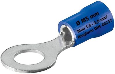 Kabelschuhe blau 1,5-2,5mm² Kabelöse Ring M5 Ø5 Quetschkabelschuhe Ringform NEU
