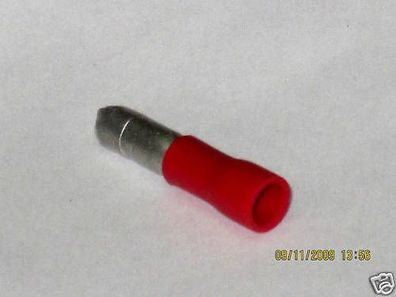 24x Kabelsch. rot 0,5-1,5mm² Rundverbinder Stecker 4,0mm