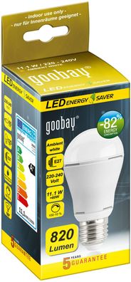 goobay ® LED Raumlicht E27 warm weiß ersetzt 40W 60W 75W auch Dimmbar