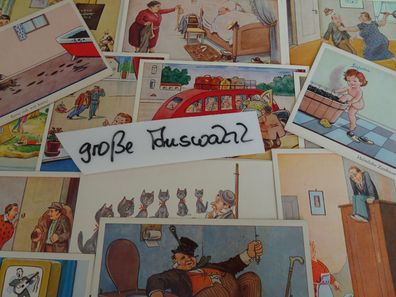 alte Postkarten AK Kleinformat KF Humor Karikaturen Spaß Scherz Witz Import WM ?