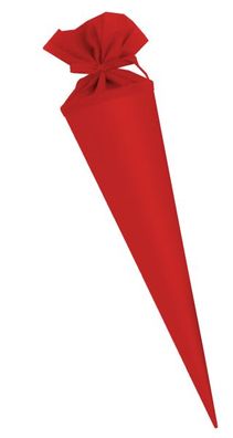 Schultüte rot 70 cm lang D: 18 cm aus Fotokarton, 1 Stück