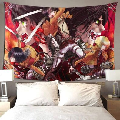 Attack on Titan Tapestry Hintergrund Tuch Schlafzimmer Wandbehänge Foto Requisiten