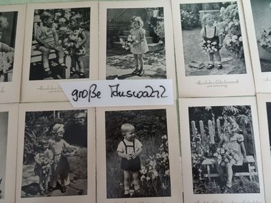 sehr alte Postkarten AK Namenstag Geburtstag Kinder Foto s/ w