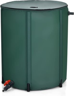 200L Regentonne faltbar, Regenwassertank PVC, Regenfass Wassertank Regenwasserfass