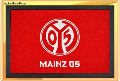 1. FSV Mainz 05 Fußmatte Logo Rot Teppich Gr. 40x60cm Fussabtreter Türvorleger NEU