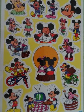 alte Aufkleber-Sticker-Postkarten AK Walt Disney Vinyl 1989 Ijsselstein