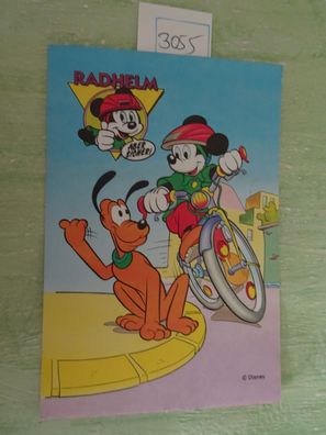 alte Ehapa Preisausschreiben Postkarte 1992 AK Walt Disney Pluto Micky Radhelm