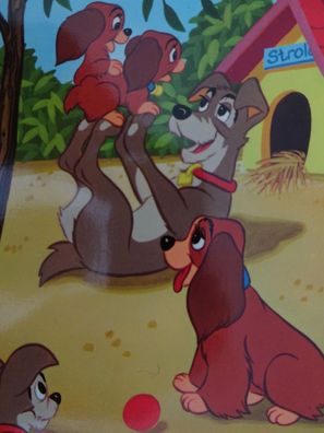 1x alte Postkarte AK Walt Disney Orania Susi & Strolchi kleiner Fleck am Rand