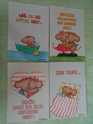 alte Postkarten AK Galerie zum kleinen Mann Fulda Steinbeck Geburt Hochzeit Liebe
