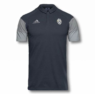 Adidas Juventus Turin Herren Poloshirt Polohemd kurzarm 100% Baumwolle grau Gr.M