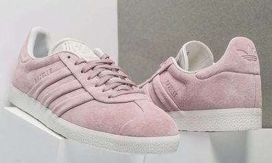 Adidas Gazelle Damen Sneaker Leder Stitch & turn Schuhe Retro Turnschuhe rosa