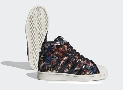 Adidas Superstar Up W Damen Sneaker High Leder Schuhe Blumenmuster FW3699 36-39