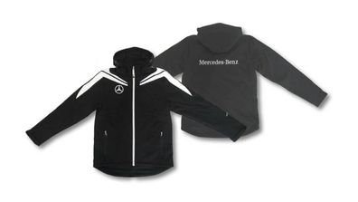 Mercedes Herren Softshell Jacke Outdoor Jacket abnehmbare Kapuze schwarz Gr. S-XL
