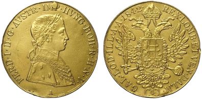 Original 4 Dukaten 1842 Österreich Ferdinand I. 1835-1848 13,78g Gold