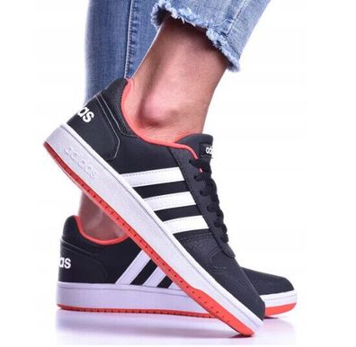 Adidas Hoops 2.0 K Kinder Sneaker Schuhe Sport/ Turnschuhe schwarz B76067