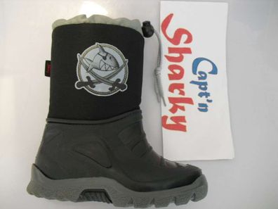 Capt'n Sharky Snowboot schwarz 120019/1 Pirat Stiefel Jungen