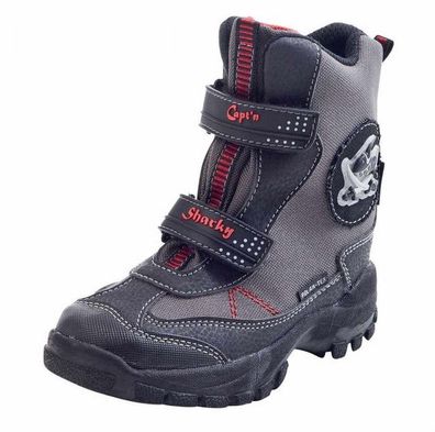 Capt´n Sharky Stiefel gefüttert grau 470395 Blinki Stiefel Jungen Pirat