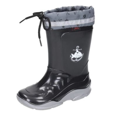 Capt'n Sharky Gummistiefel Michael 130021 schwarz Jungen Regenstiefel