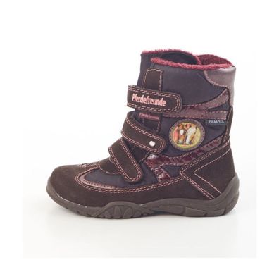 Pferdefreunde Stiefel 470410 gefüttert braun kurz Mädchen Pferd Schuhe