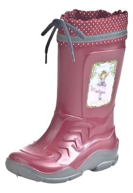 Prinzessin Lillifee 130078 Gummistiefel weinrot Mädchen Regenstiefel