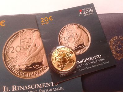 Original 20 euro 2019 PP Italien Tintoretto Renaissance 6,45g 900er Gold - 1500 Stück