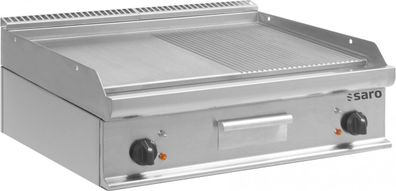 Elektro Griddleplatte Grillplatte gerillt/ glatt 400V 800x 700x 270 Gastro Gastlando