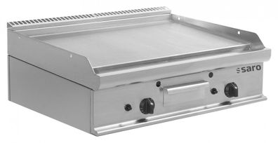 Gas Griddleplatte Grillplatte glatt 2 Zonen12 kW 800x 700x 270 Gastro Gastlando