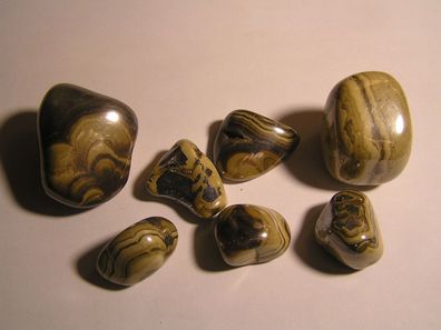 Trommelsteine Schalenblende "Sphalerit" Polen, SP - 803, verschiedene Exemplare
