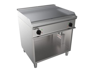 Elektro Griddleplatte Grillplatte glatt mit Unterbau 800x 700x 850 Gastro Gastlando